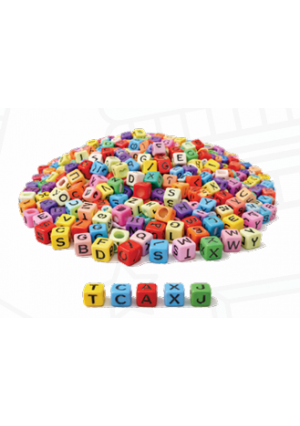 Colored Alphabet  Beads, 100/pack
