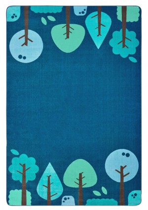KIDSoft Tranquil Trees - Blue, TRANQUIL, BLUE, 8ft x 12ft Rectangle