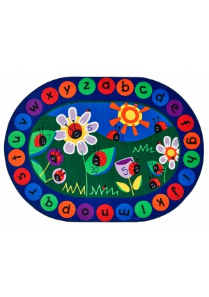 Ladybug Circletime, PRIMARY, RED, 8ft 3in x 11ft 8in Oval