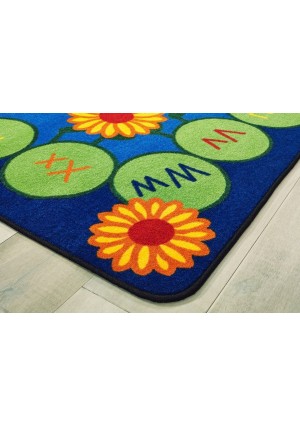 ABC Caterpillar, PRIMARY, BLUE, 5ft 10in x 8ft 4in Rectangle