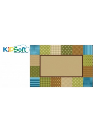 KIDSoft Pattern Blocks - Nature, NATURE, BROWN, 8ft x 12ft Rectangle
