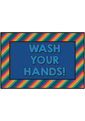 Rainbow Striped Wash Your Hands