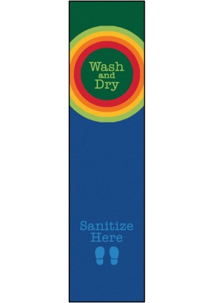 Rainbow Dot Sanitize Here