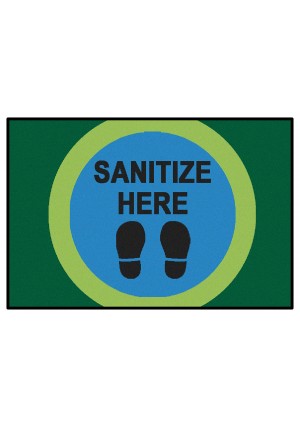 Sanitize Here Dot Mat, PRIMARY