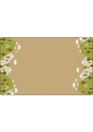 KIDSoft Tranquil Mountain - Tan, NATURE, TAN, 7ft 6in x 12ft Rectangle