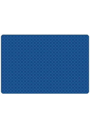KIDSoft Comforting Circles - Primary Blue, PRIMARY, BLUE, 6ft x 9ft Rectangle
