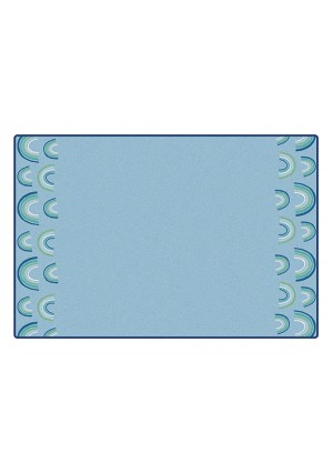 KIDSoft Rainbows End - Blue, TRANQUIL, LIGHT BLUE, 4ft x 6ft Rectangle