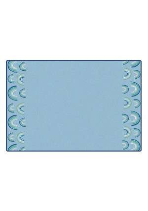 KIDSoft Rainbows End - Blue, TRANQUIL, LIGHT BLUE, 6ft x 9ft Rectangle