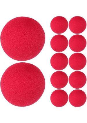 Classic Red Clown Noses, 12/Pk – Soft Sponge Costume Accessories for Parties, Plays & Circus Events