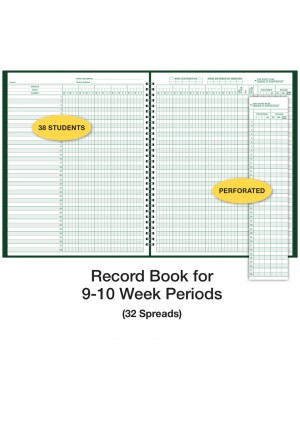 Class Record Attendance Book (9-10 Week Periods), 8.5" x 11"