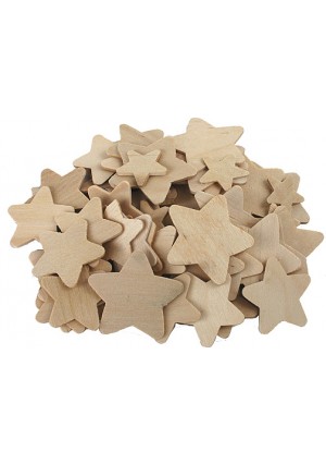 Wood Stars – Natural, 100/pk