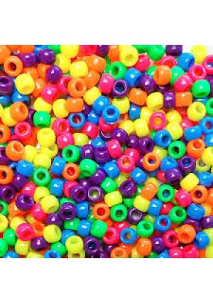 Pony Bead, 1800/Pk, 6 x 9 mm – Neon