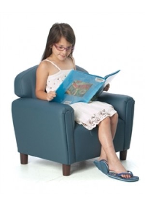 "Just Like Home" Preschool Enviro-Child Upholstery Blue Chair