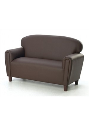 "Just Like Home" Preschool Enviro-Child Upholstery Chocolate Sofa