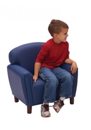 "Just Like Home" Preschool Enviro-Child Upholstery Deep Blue Chair