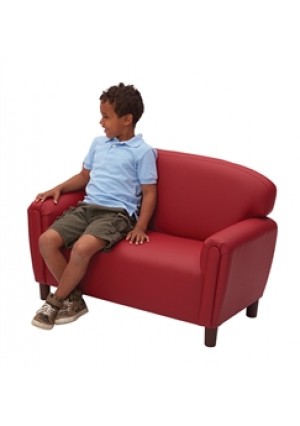 "Just Like Home" Preschool Vinyl Upholstery Red Sofa