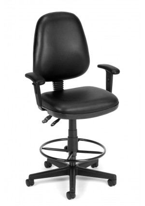 Vinyl Task Swivel Chair W/ Armrest
