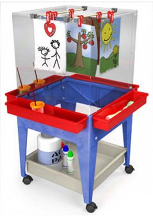 4 Station Art Easel No Casters
