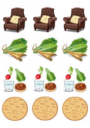 4 Questions Stickers 2" – 6 Sheets | Passover Pesach Craft Stickers for Kids Classroom & DIY