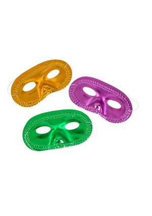 Multi‑Color Face Mask, 6.75″, 12/Pack - Designed for easy wear and comfortable fit for masquerades, parties, photo booths & DIY Art Projects