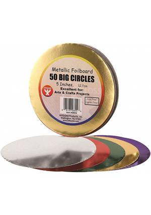 Metallic Foil Circles, 5″, 50/Pk