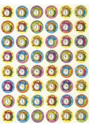 Adhesive Clock Stickers 3/4" – 10 Sheets (480 Pack) | Time Learning Stickers for Kids Classroom & Crafts