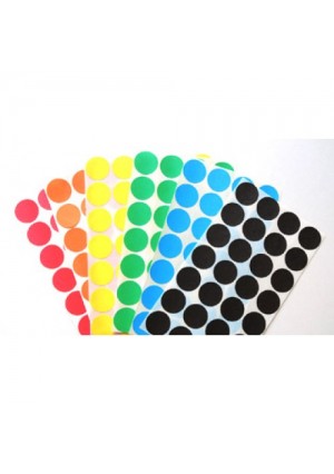Dot Stickers Neon Red 3/4"