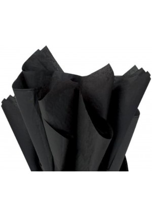 Non Bleed Tissue Black - 20” x 20”, 15/Pk