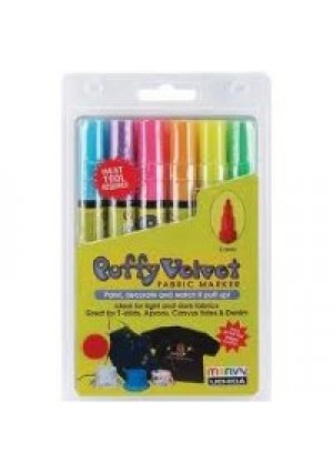 Puffy Velvet Markers-Bright