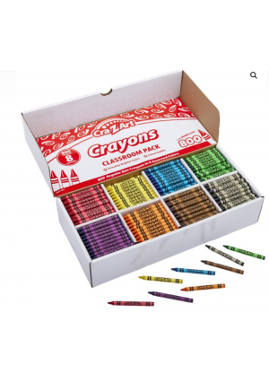 Crazy art Crayon Classroom Pack 8 Color 800 ct (Sargent GK1974)Crazy art Crayon Classroom Pack 8 Color 800 ct (Sargent GK1974)