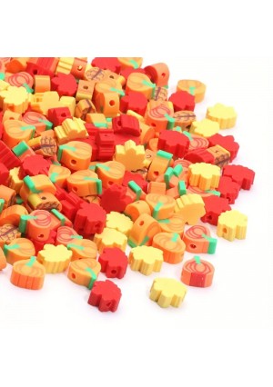 Soft Clay Beads in Autumn Colors