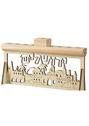 Menorah With Yerushalayim