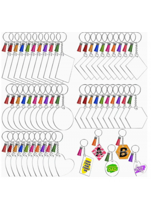 10 pcs  Acrylic Blank Keychains 
