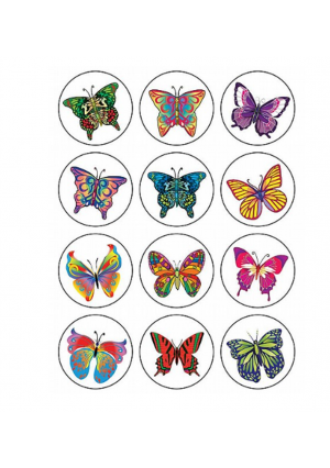 Fancy Butterfly Stickers 1” – 10 Sheets Decorative Butterfly Stickers for Kids Crafts, Scrapbooking & Classroom Rewards