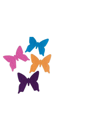 Crepe Paper Butterfly Cutouts – Colorful Tissue Butterflies for Crafts, Classroom Decor & DIY Art Projects