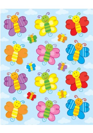 Butterfly Shape Stickers – 6 Sheets Colorful Butterfly Stickers for Kids Crafts, Classroom Rewards, Scrapbooking & DIY Projects