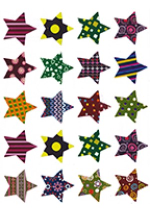 Designed Star Stickers, 790/Pk
