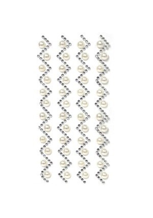Pearl&Black Rhinestone Sticker