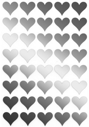 Silver Heart Stickers