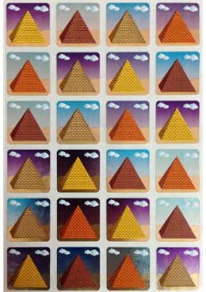 Gold & Silver Pyramid Stickers – Egypt & Classroom Craft Stickers (10 Sheets)