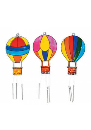 Hot Air Balloon Suncatcher With Wind Chimes