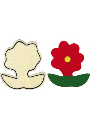 Wood Flower With Leaves