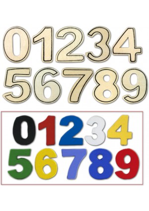 Wood 1,2,3,4,5,6,7,8,9,0 – 10/pk