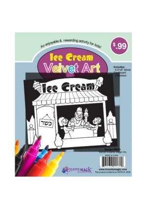 Ice Cream Themed Velvet Art 6.5" x8" (Marker Included) 