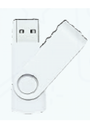 8GB White USB 2.0 Flash Drive