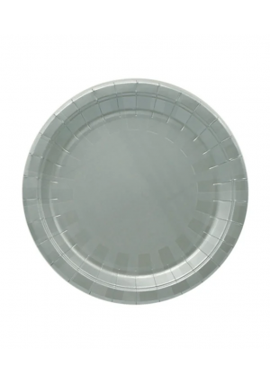 9" Plastic Plates - Silver