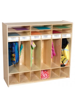Open Six Shelf Locker