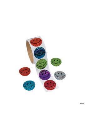 Smile Face Shiny Stickers