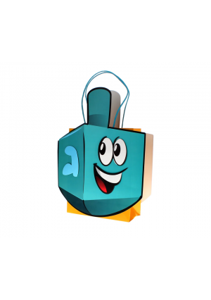 Luxury 3D Chanukah Paper Bag – 12.6" W x 14.2" H x 3.5" D