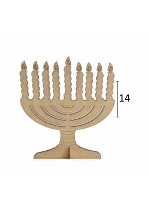 Wooden Chanukah Menorah Craft Kit – DIY Paintable Menorah for Kids